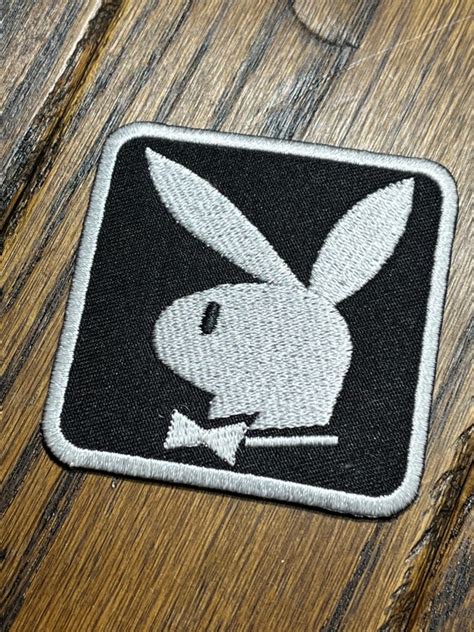 playboy bunny patch|Playboy Bunny Black White Embroidered Patch for sale .